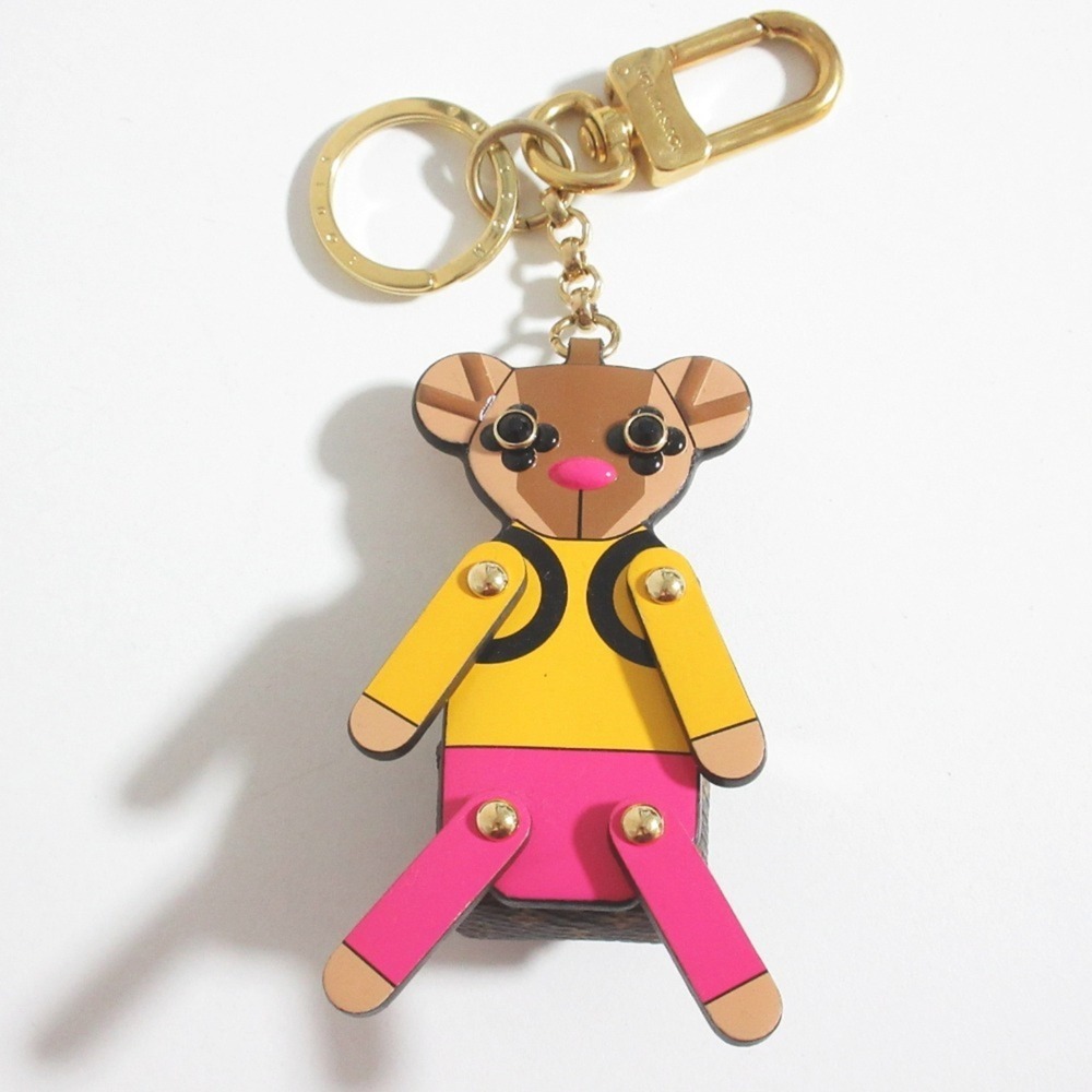 LOUIS VUITTON Louis Vuitton Portefeuille Christmas Teddy Bear Keyring M63758 ...